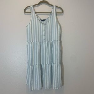 NWT Black Velvet Lightweight Striped Denim Dress